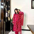 Red printed Cotton OutFit