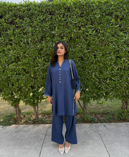 2 Piece Night Blue Coord Set