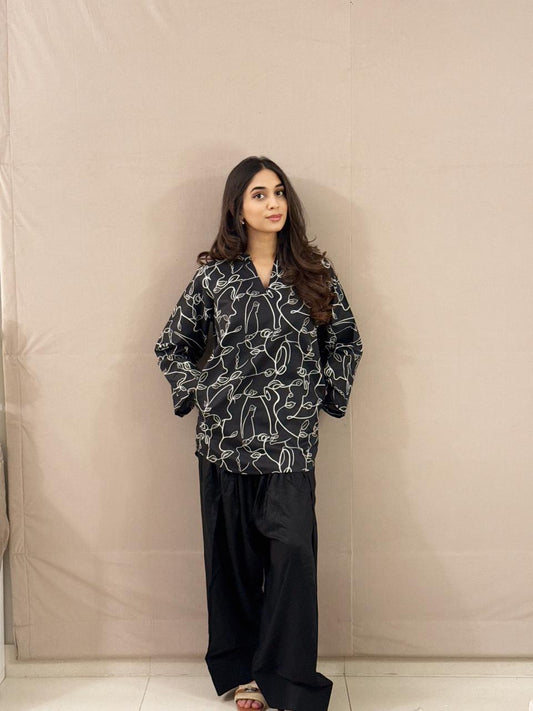 Black n White Kurti